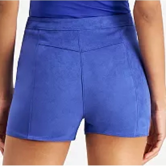 Guess XSmall Shorts Ruby Faux Suede Hot Shorts in Tanzanite blue purple NWT - Picture 5 of 9